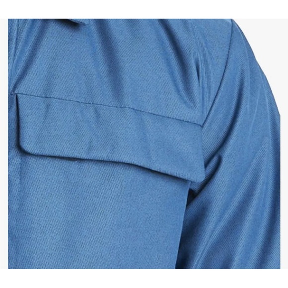 Men’s All In Motion Field Jacket Size S Blue Water / Wind Resistant - Picture 4 of 4